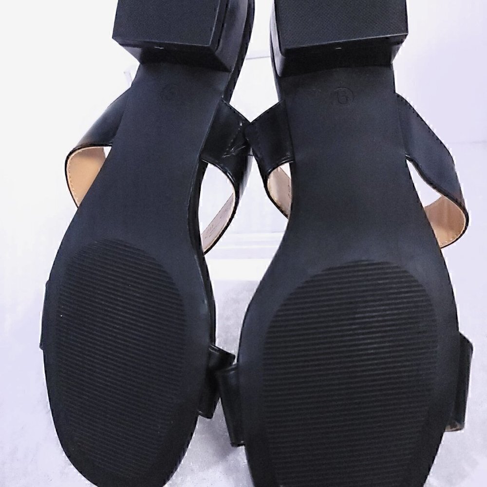 Cato, C. Est 1946 Womens Open Toe Black One Inch Heel, Slides Sandals Size 9M - Picture 2 of 6